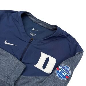 Nike Duke Blue Devils Military Bowl Pullover Jacket Mens Size Small Navy
